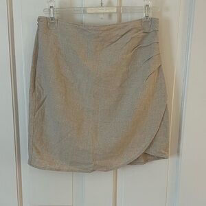 Tan Linen Skort